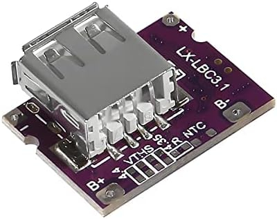 محول تعزيز طاقة USB من نوع Type-C 5V 3.1A لشحن بطاريات الليثيوم مع حماية مدمجة وشاشة LED. يدعم الشحن السريع للأجهزة المحمولة ويعمل مع بطاريات 18650 بفعالية عالية. image